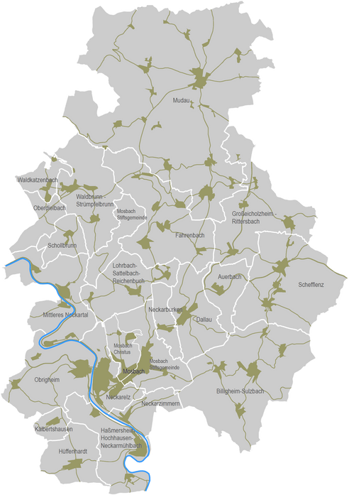 Quelle: Evang. Kirchenbezirk Mosbach Karte Kirchenbezirk Mosbach
